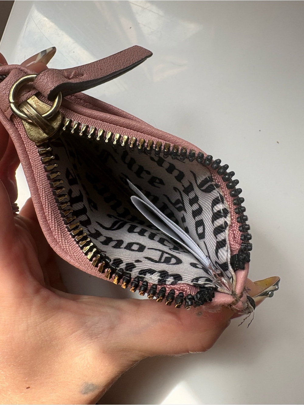 Juicy Couture Pink & Brown Signature Card Case - Picture 3 of 3